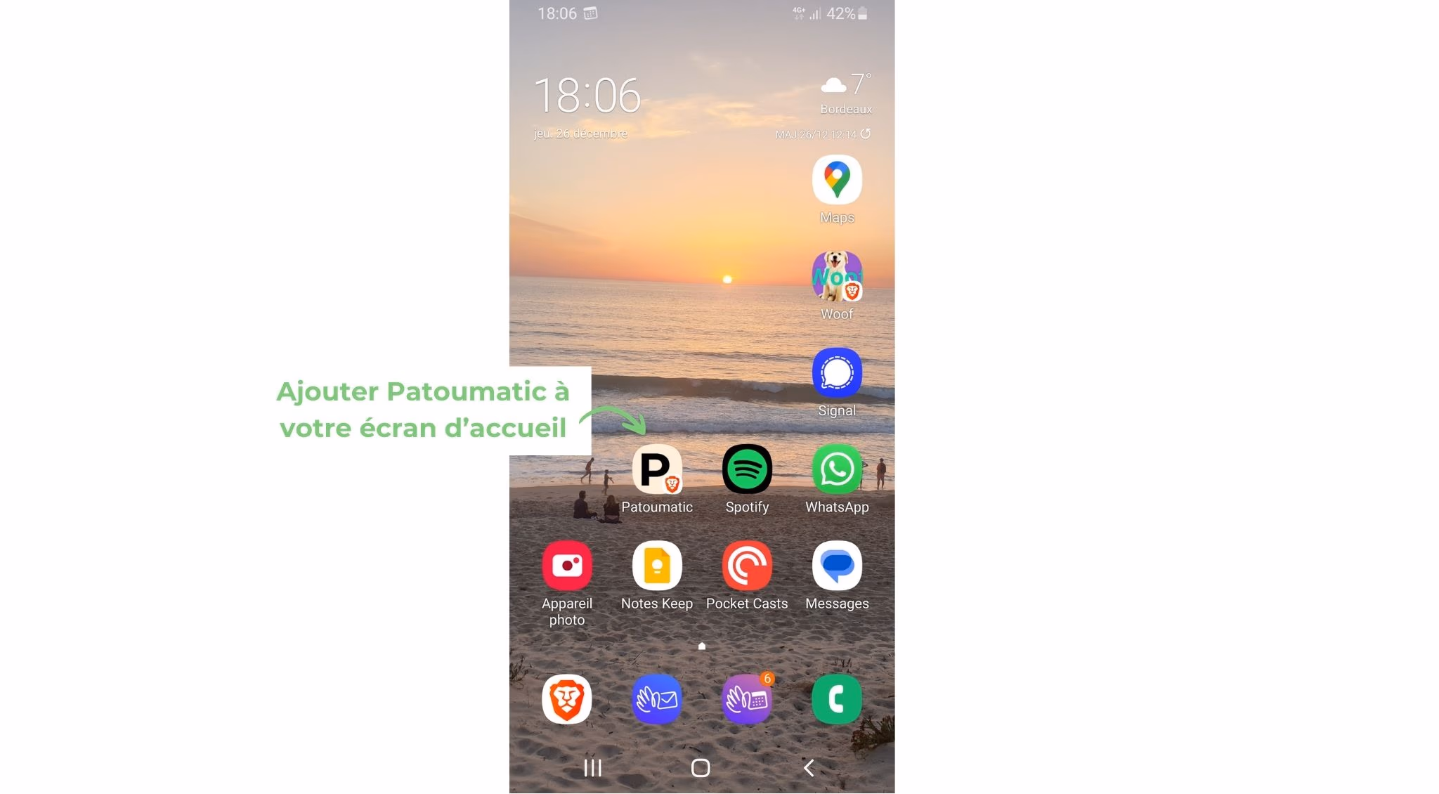 Installer Patoumatic sur son téléphone