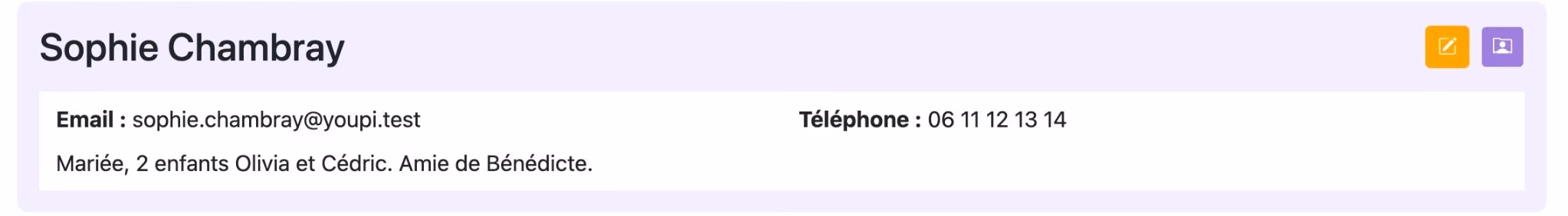 Noter quelques informations génériques sur un client, étape 1