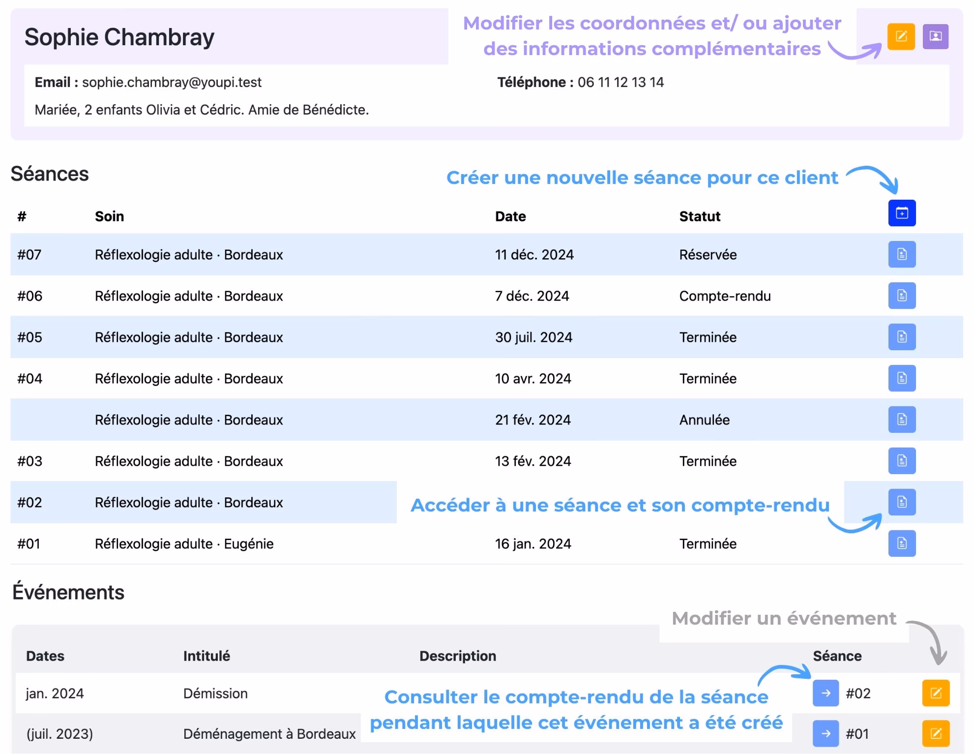 Un dossier client, étape 1