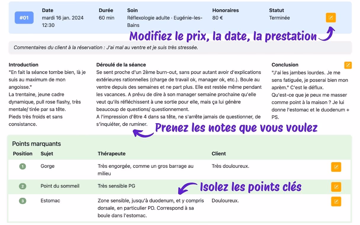 Un compte-rendu de séance, avec ses rubriques et ses points marquants